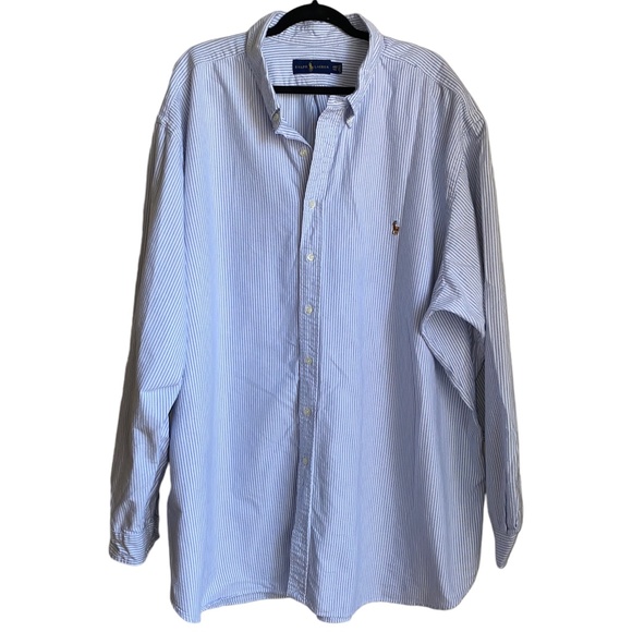Polo by Ralph Lauren Button Down LS Dress Shirt 4XLT - Picture 1 of 3